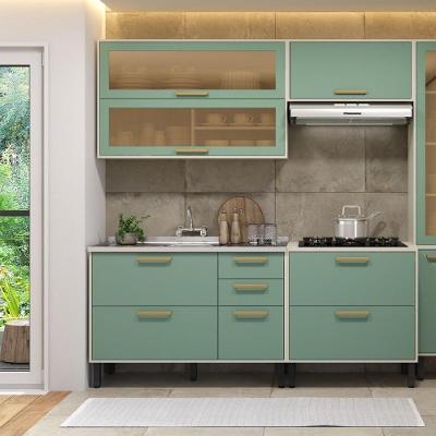 Cozinha Compacta 4 Peças Com Pia Bossa Nova Bertolini - Verde/branco Verde/branco