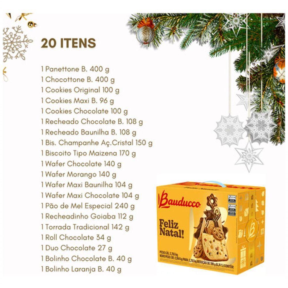 Cesta De Natal Grande Bauducco 2,9kg - Original Com Nf - 5