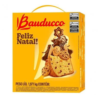 Cesta De Natal Bauducco Panetone Pequena 14 Itens Presente