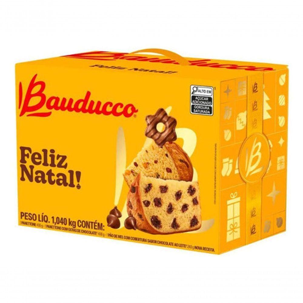 Kit 2 Cestas De Natal Bauducco Pp - 3 Itens - 3