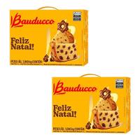 Kit 2 Cestas De Natal Bauducco Pp - 3 Itens - 1