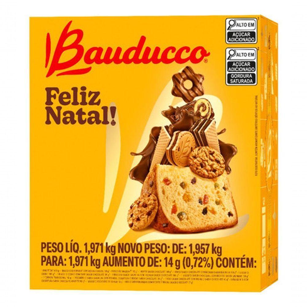 Cesta De Natal Bauducco - Pequena 15 Itens - 1,957kg - 2