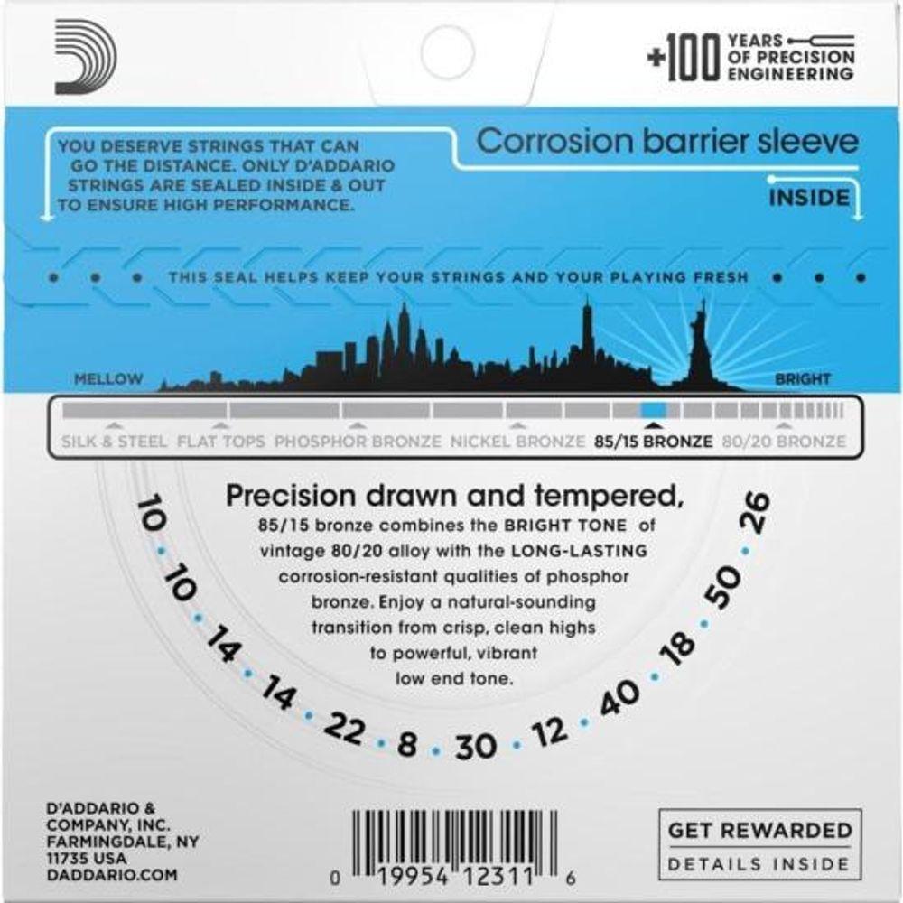 Encordoamento Violão Aço 12 Cordas .010-.050 85/15 Bronze Ez940 D Addario [f002] - 4