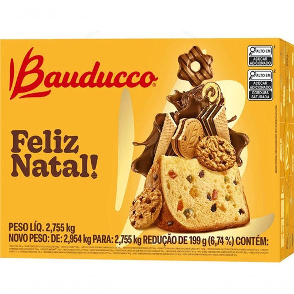 Kit 3un Cesta De Natal Bauducco Grande Natalino Nota Fiscal - 2