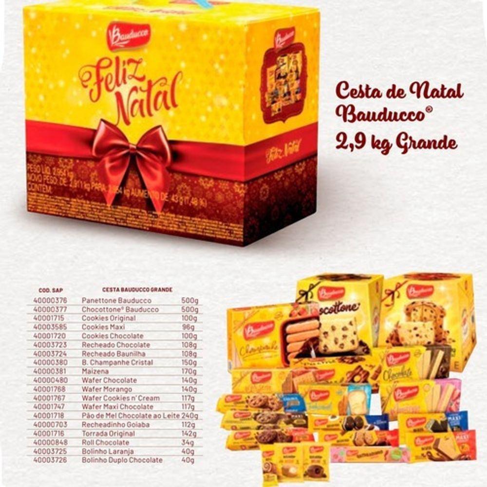 Kit 24 Cesta De Natal Bauducco Grande 20 Itens Cada - 6