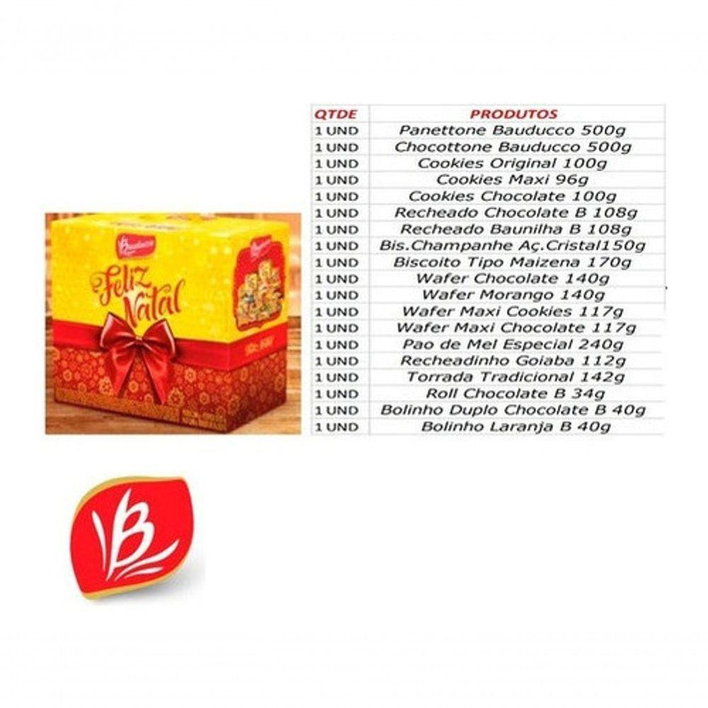 Kit 24 Cesta De Natal Bauducco Grande 20 Itens Cada - 7