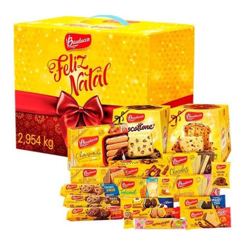Kit 24 Cesta De Natal Bauducco Grande 20 Itens Cada - 10