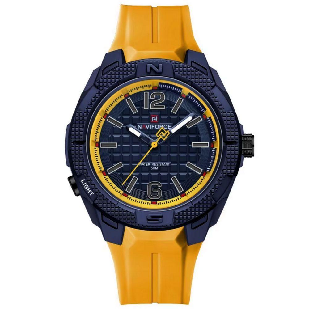 Relógio Masculino Silicone Esportivo Quartzo A Prova D´agua Amarelo - 1