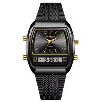 Relógio Esportivo Digital à Prova Dágua Em Aço Inoxidavel Masculino Preto Fosco - 1