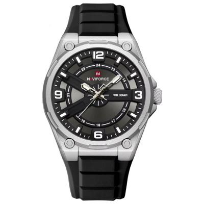 Relógio De Pulso Esportivo Masculino Silicone De Quartzo á Prova D´agua Prata