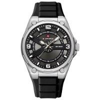 Relógio De Pulso Esportivo Masculino Silicone De Quartzo á Prova D´agua Prata - 1