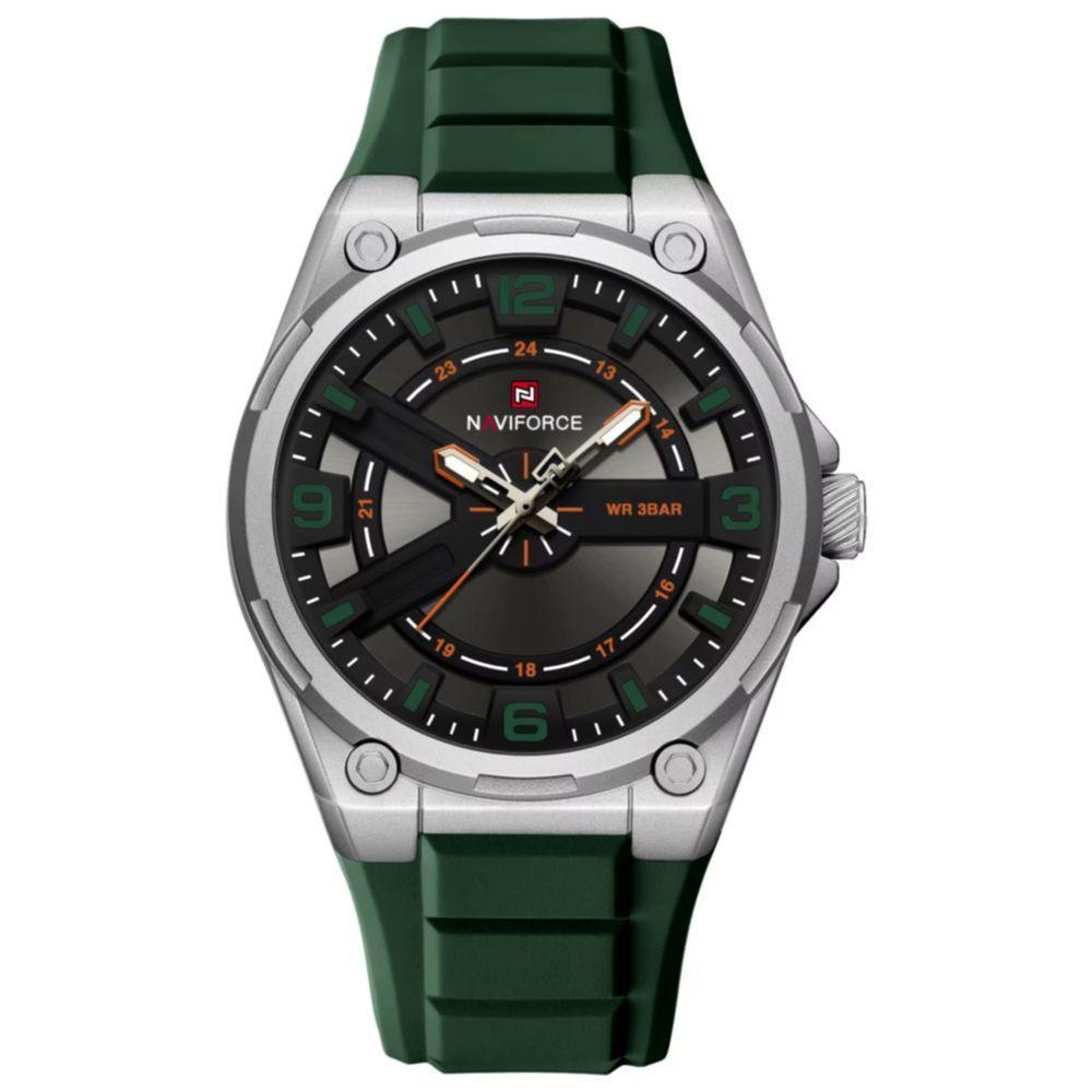 Relógio De Pulso Esportivo Masculino Silicone De Quartzo á Prova D´agua Verde - 1