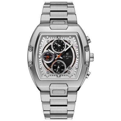 Relógio Masculino Multifuncional Grande Mostrador Luminoso à Prova D'água Prata