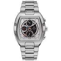 Relógio Masculino Multifuncional Grande Mostrador Luminoso à Prova D'água Prata - 1