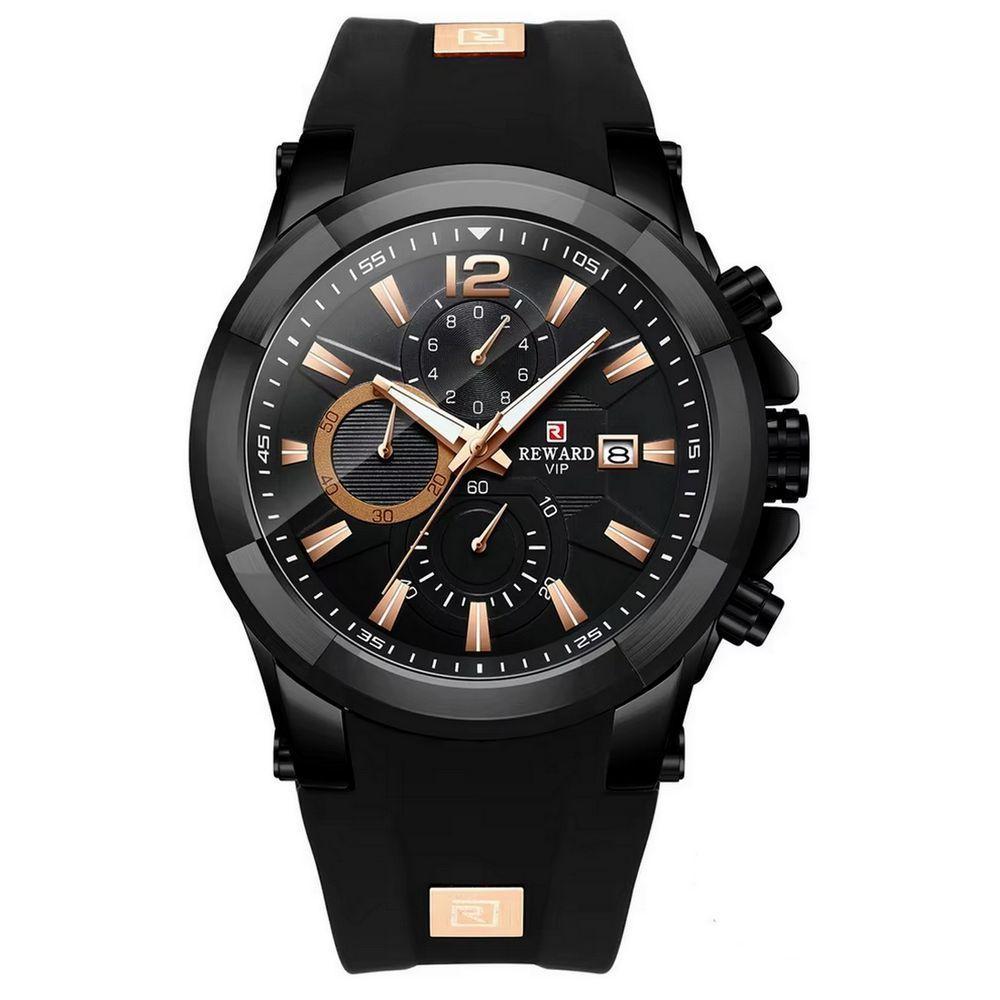 Relógio Masculino Silicone A Prova D´agua Esportivo Quartzo Preto - 1