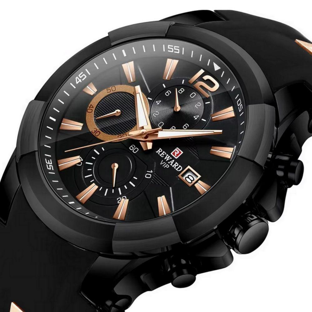 Relógio Masculino Silicone A Prova D´agua Esportivo Quartzo Preto - 2