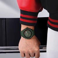 Relógio Masculino Silicone Esportivo Quartzo A Prova D´agua Verde Musgo - 3