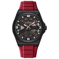 Relógio De Pulso Esportivo Masculino Silicone De Quartzo á Prova D´agua Vermelho - 1