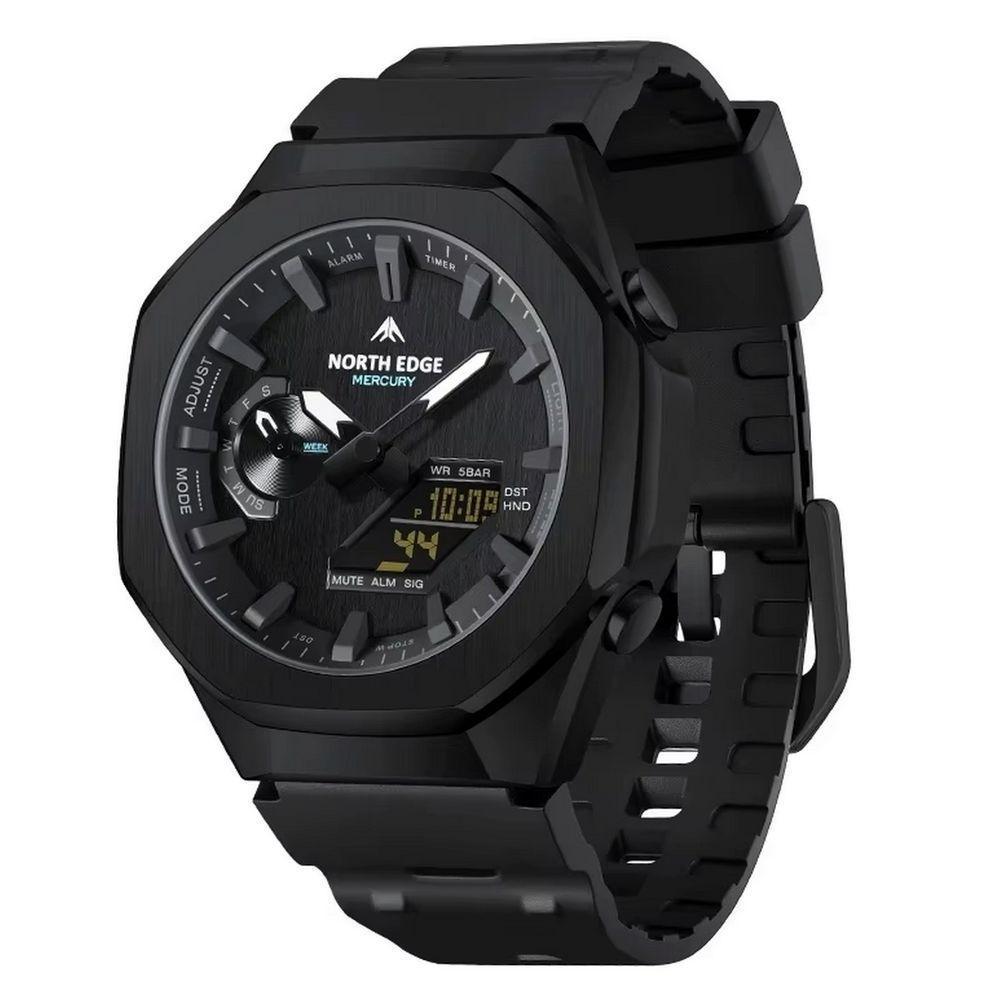 Relógio Masculino Dual Display Mercury á Prova D´agua 50m Impermeavel Esportivo Preto - 1