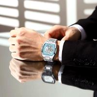 Relógio Masculino Multifuncional Grande Mostrador Luminoso à Prova D'água Azul - 2