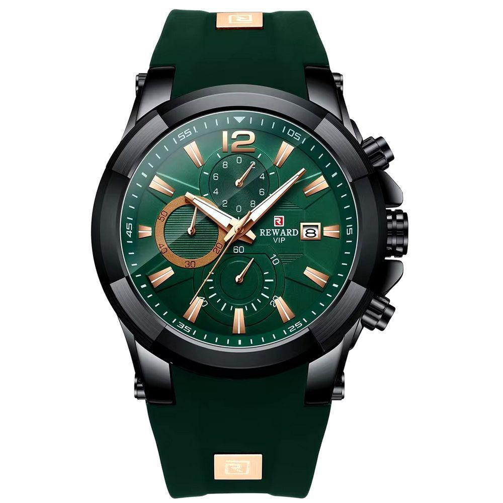 Relógio Masculino Silicone A Prova D´agua Esportivo Quartzo Verde - 1