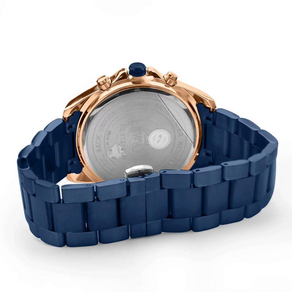 Relógio De Aço Inoxidável Masculino Com Cronógrafo à Prova D´agua Azul - 2