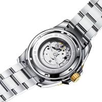 Relógio De Pulso Masculino Mecânico Automático Casual Aço Inoxidável 10atm Azul - 3