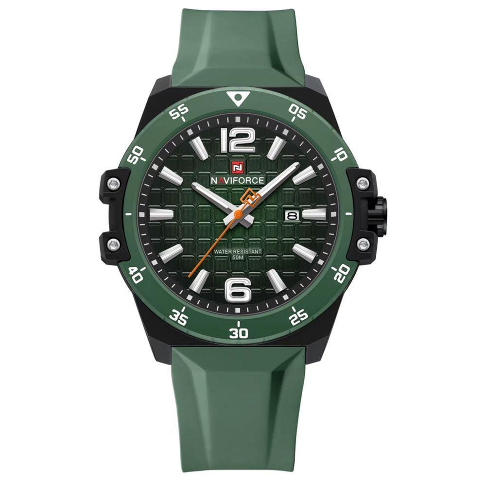 Relógio De Quartzo Casual Masculino á Prova D´agua Pulseira Silicone Esportivo Verde - 1