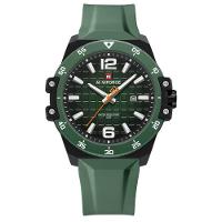 Relógio De Quartzo Casual Masculino á Prova D´agua Pulseira Silicone Esportivo Verde - 1