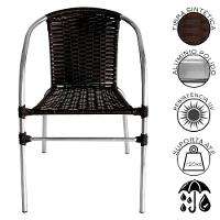 Conjunto Pool Mesa E 4 Cadeiras Alumínio Fibra Acesse Móveis Tabaco