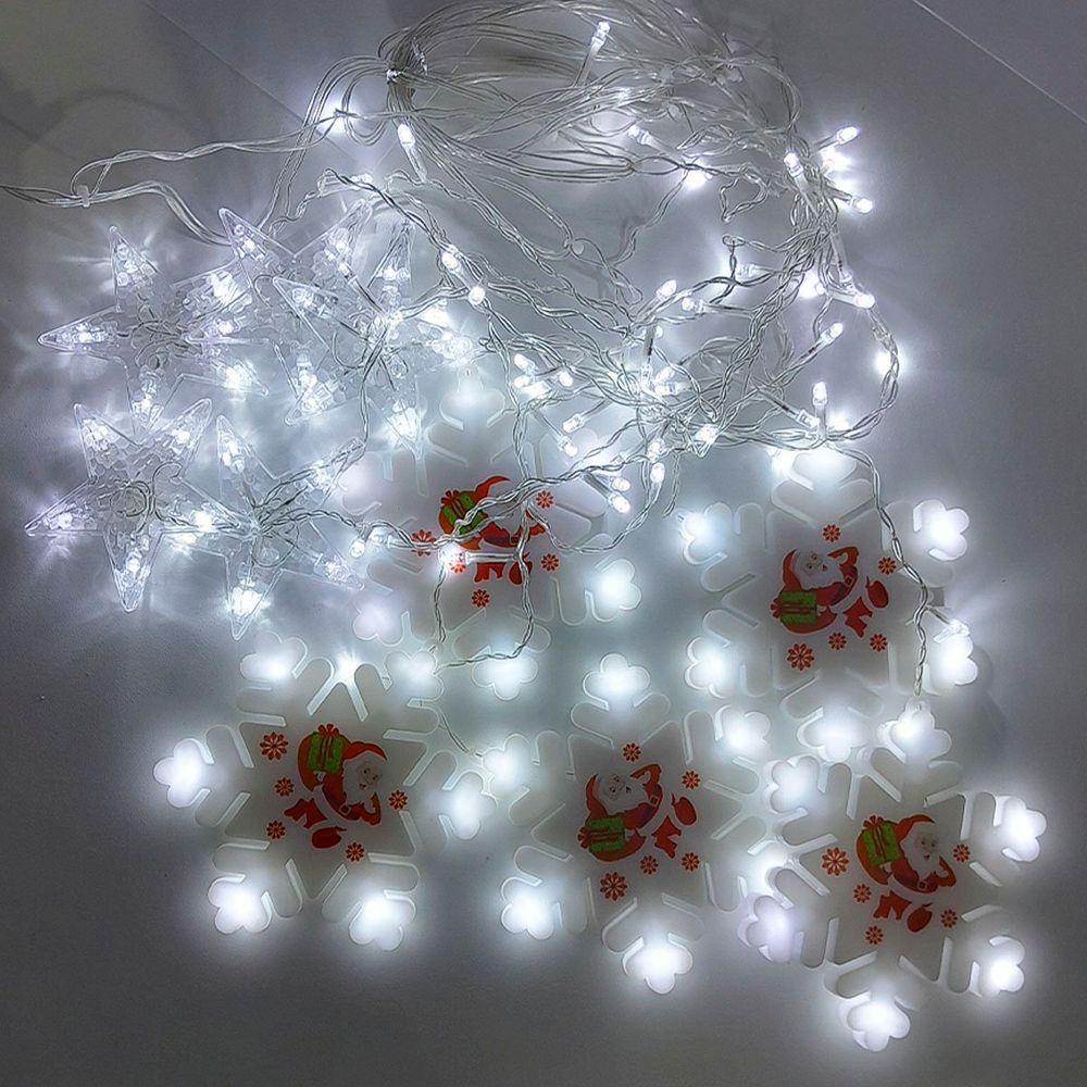 Pisca Cascata Flocos Natal 80 Lâmpadas Leds Branco 3m 220v - 4
