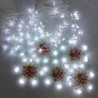 Pisca Cascata Flocos Natal 80 Lâmpadas Leds Branco 3m 220v