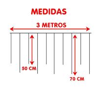 Pisca Cascata Flocos Natal 80 Lâmpadas Leds Branco 3m 220v - 5