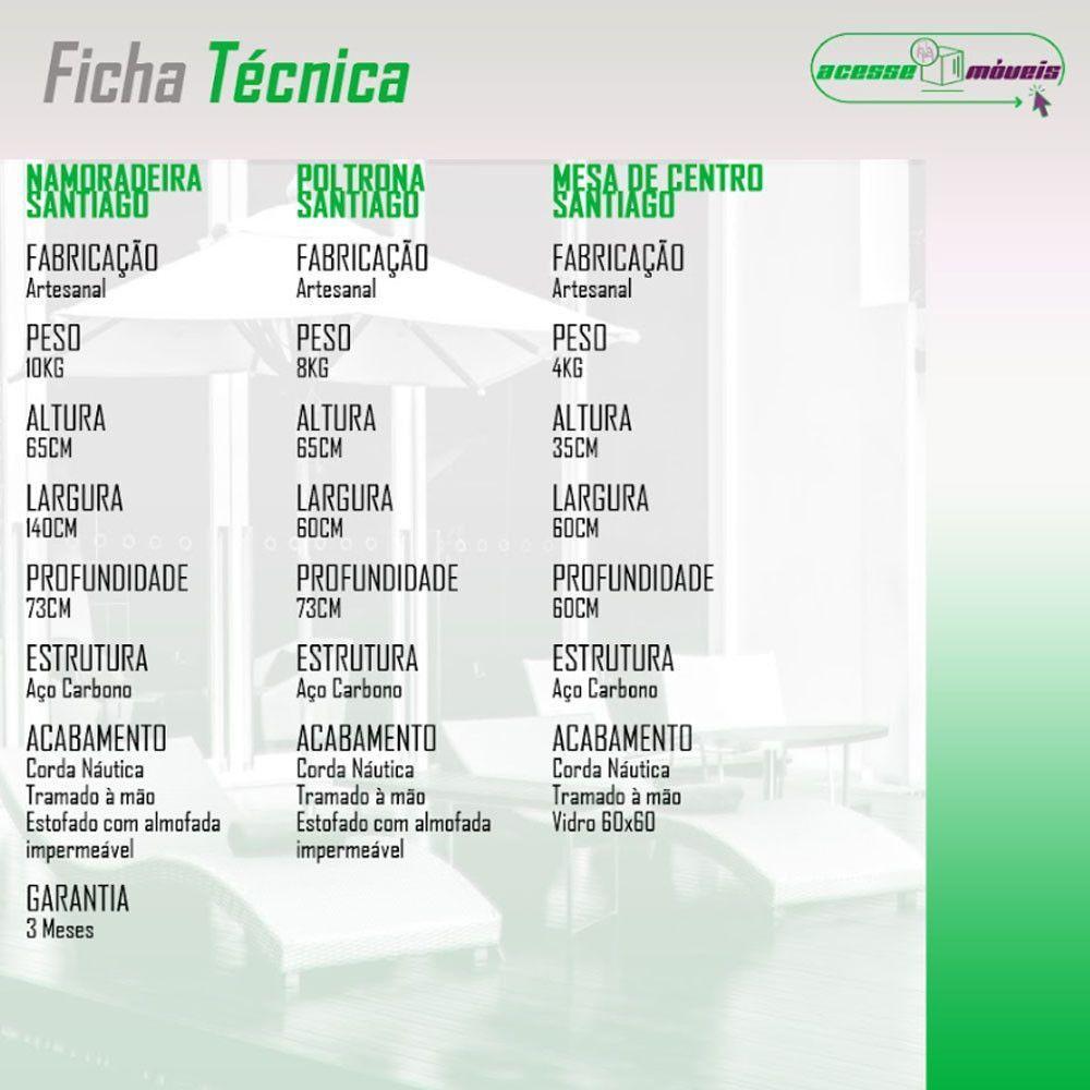 Conjunto Para Área Externa De Corda Náutica Preto/verde - 8