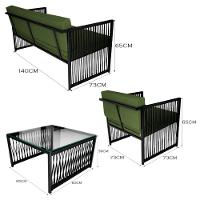 Conjunto Para Área Externa De Corda Náutica Preto/verde - 7