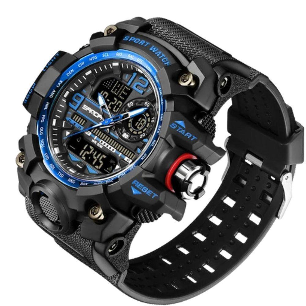 Relógio à Prova D'água 3133 à Prova De Choque Luminoso,data Automática Azul - 1