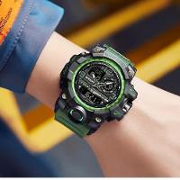Relógio à Prova D'água 3133 à Prova De Choque Luminoso,data Automática Verde - 2