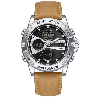 Relógio Digital Esportivo Quartzo Display Duplo á Prova D´agua Preto Prata