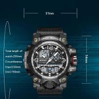 Relógio à Prova D'água 3133 à Prova De Choque Luminoso,data Automática Cinza - 2