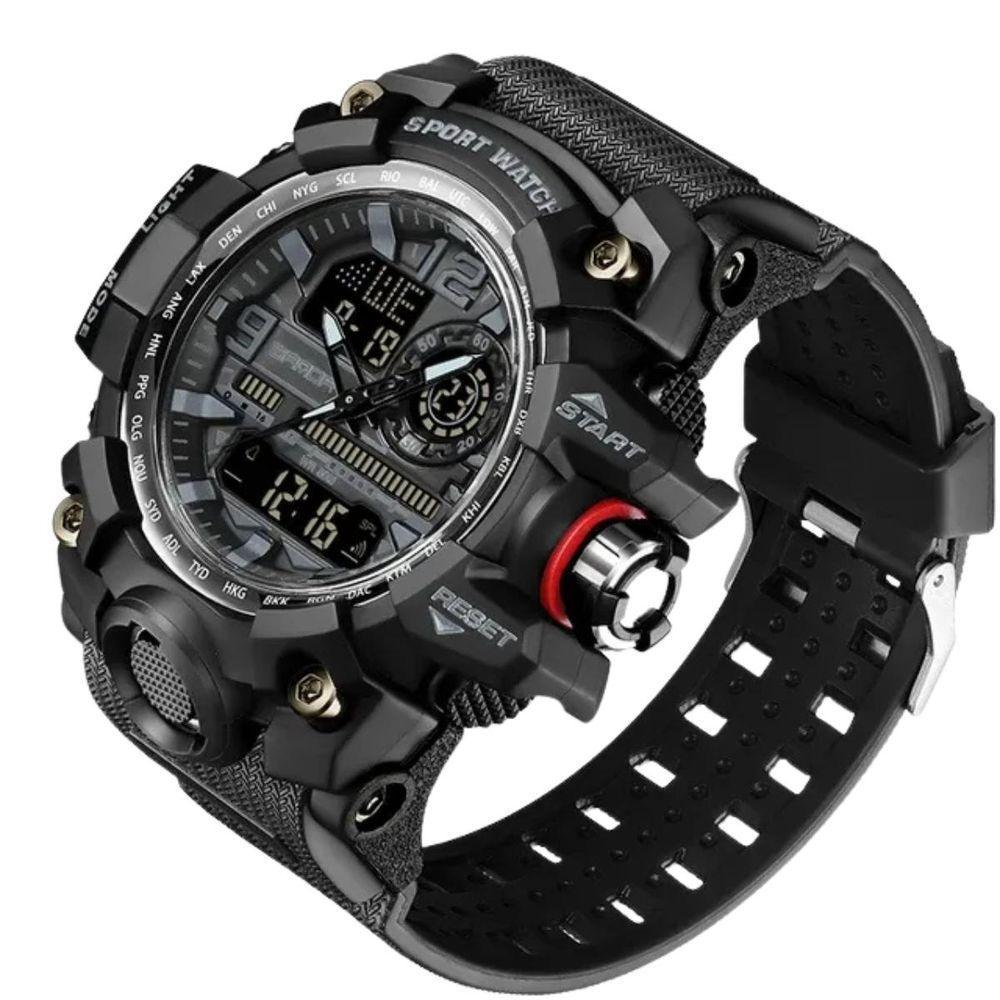 Relógio à Prova D'água 3133 à Prova De Choque Luminoso,data Automática Preto - 1