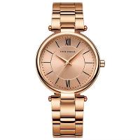 Relógio Feminino Pulseira De Aço Inoxidável á Prova D´agua Quartzo Rose - 1
