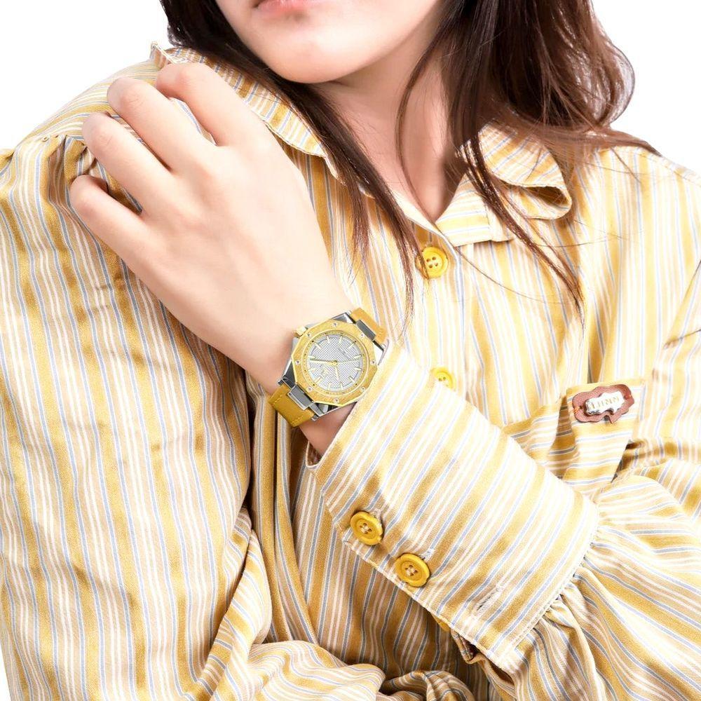 Relógio De Luxo Elegante De Quartzo Amarelo à Prova D´agua Dourado - 5