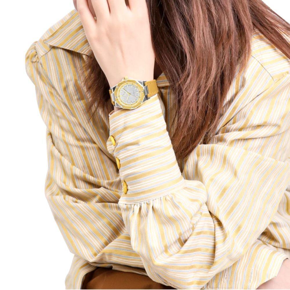 Relógio De Luxo Elegante De Quartzo Amarelo à Prova D´agua Dourado - 6