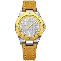 Relógio De Luxo Elegante De Quartzo Amarelo à Prova D´agua Dourado - 1