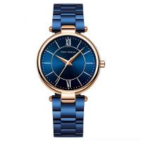 Relógio Feminino Pulseira De Aço Inoxidável á Prova D´agua Quartzo Azul - 1