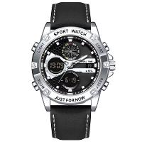 Relógio Digital Esportivo Quartzo Display Duplo á Prova D´agua Preto - 1