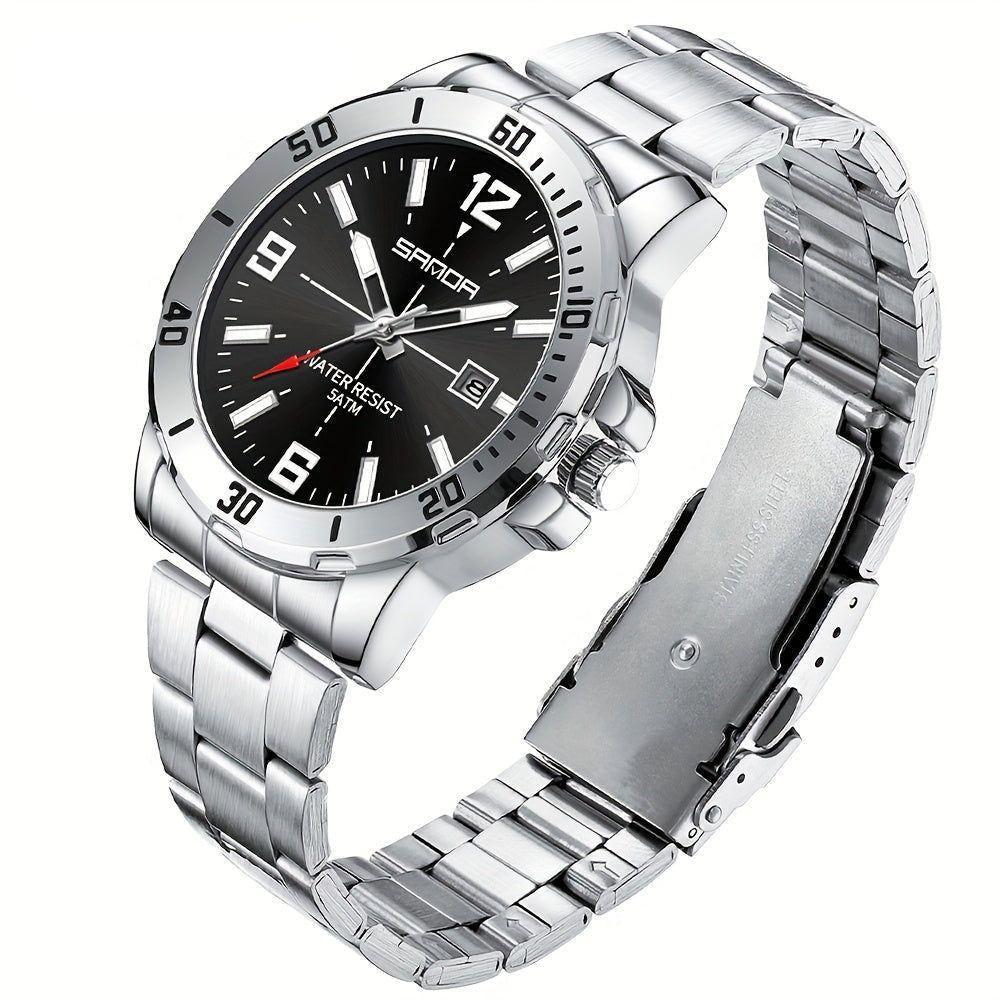 Relógio De Aço Inoxidável Impermeável Sanda 3265 à Prova D'água Cinza - 1