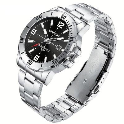 Relógio De Aço Inoxidável Impermeável Sanda 3265 à Prova D'água Cinza