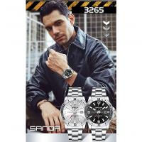 Relógio De Aço Inoxidável Impermeável Sanda 3265 à Prova D'água Cinza - 2