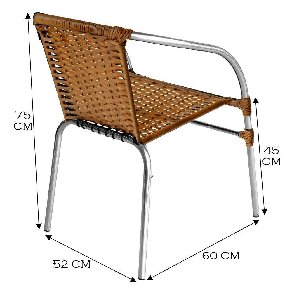 Conjunto Pool Mesa E 4 Cadeiras Alumínio Fibra Acesse Móveis Caramelo - 4